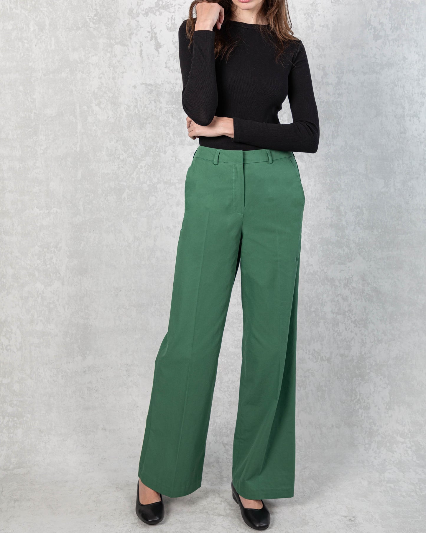100% Cotton Lexington Wide-Leg Pants