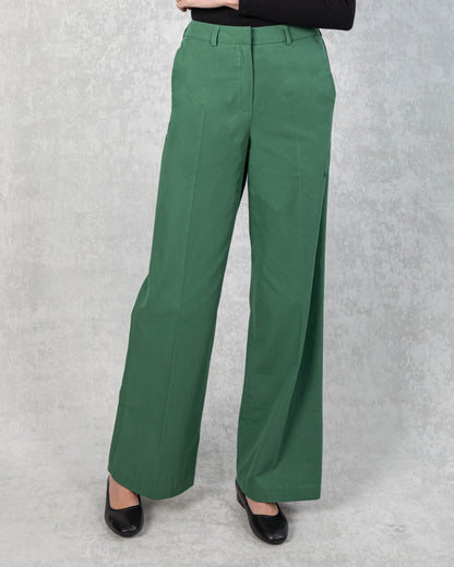 100% Cotton Lexington Wide-Leg Pants