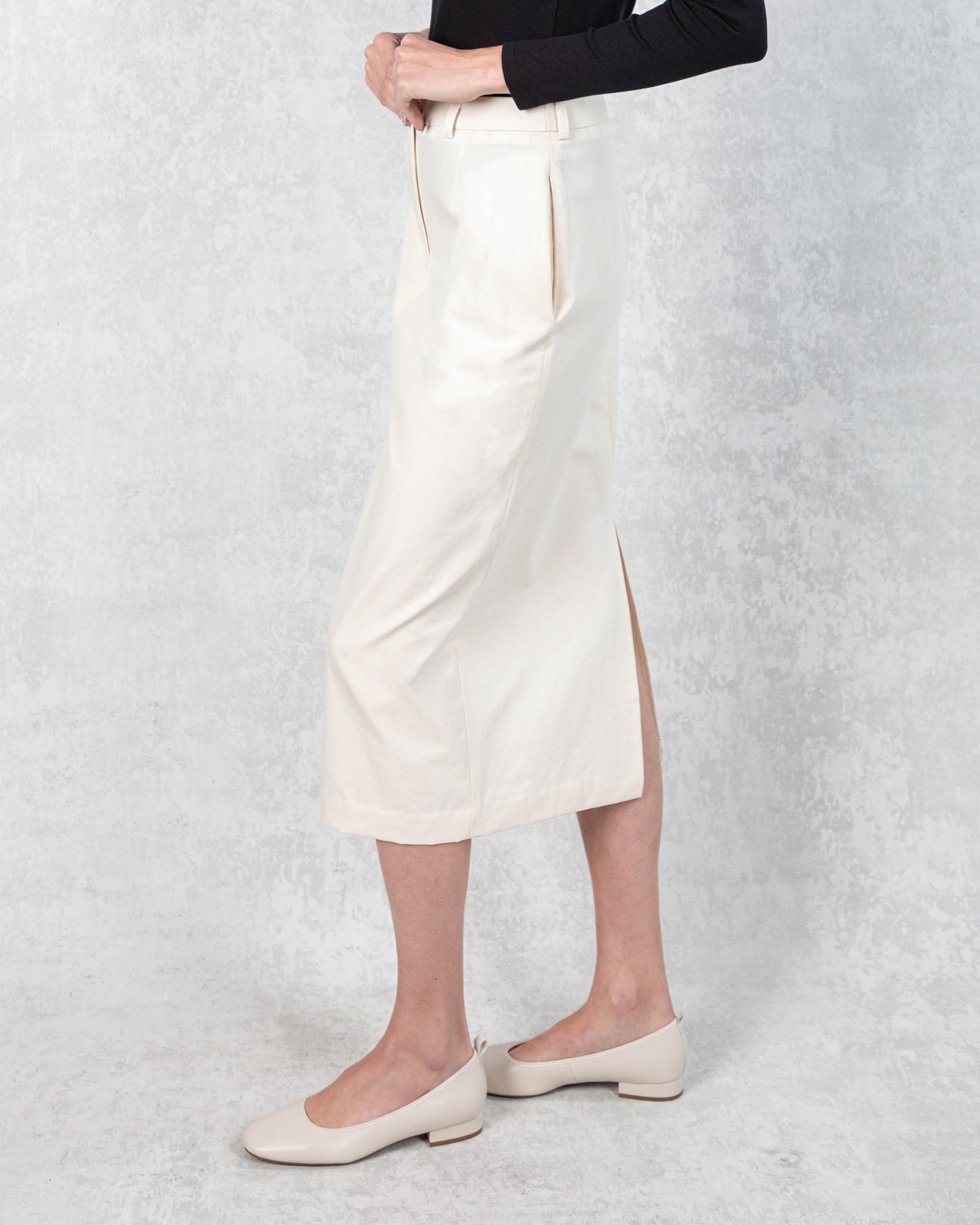 100% Cotton Plaza Pencil Midi Skirt